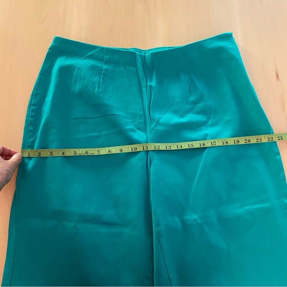 BOB MACKIE vintage turquoise pedal pushers/ capris. Cotton with touch of stretch - Picture 6 of 12